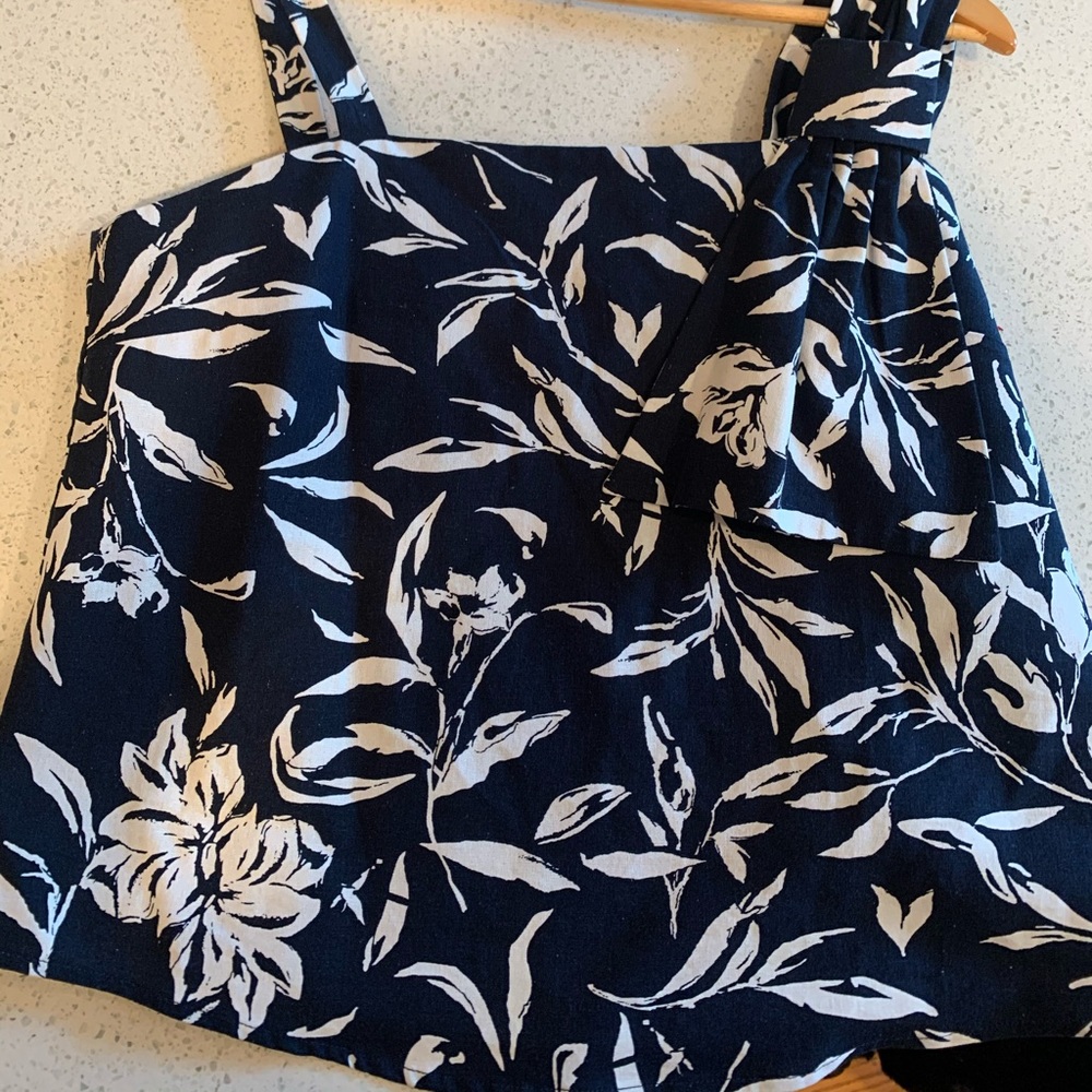 Blue and White Maeve top